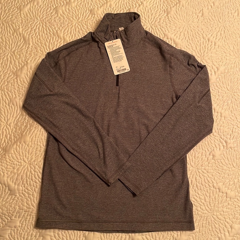 Men’s Lululemon 1/2 Zip Gray Warm Long Sleeve